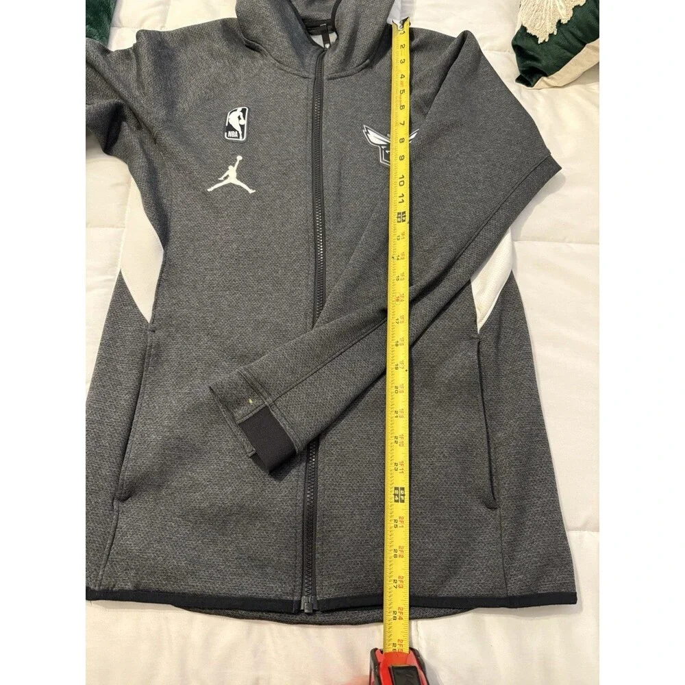 NBA Charlotte Hornets Basketball Full Zip Hooded Jacket Dri-Fit Jordan Small S